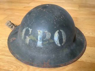 Rare Very Ww2 1939 Gpo General Post Office Arp Helmet