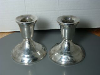 Vintage Duchin Creations Sterling Silver Weighted Candlesticks,  Holders