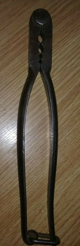 Antique Hand Forged Blacksmith Made Pliers Extraction Tool Tongs