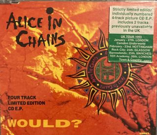 Alice In Chains– Would? Rare Ltd Ed Numbered (5129) Pic Disc Cd Single