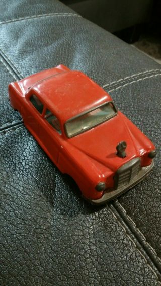 Vintage Mercedes Benz Tin Toy Car Japan 1950s 60s Red Tin Rare Friction Toy