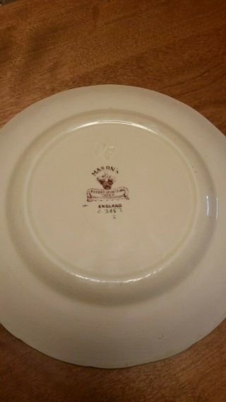 Antique 1900s Mason ' s Patent Ironstone China England Salad Side Plate 8 