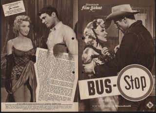 Marilyn Monroe - Bus Stop Rare German Movie Program