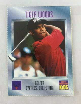 Rare Tiger Woods 1996 Sports Illustrated Kids Rookie Card