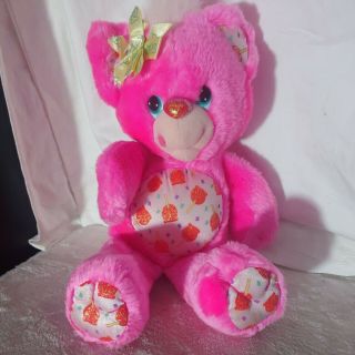 Rare Kenner Party Yum Yums Plush Stuffed Animal - Jolly Candy Apple Plush Bear