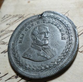 Rare Antique Civil War Union General Sherman Army Of Georgia Veterans Medal