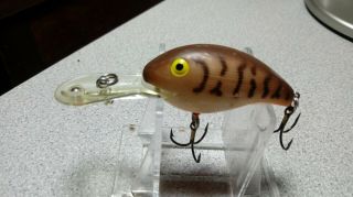 Rebel Bait Co " Double Deep Wee R ",  Brown Craw W/cd Sides,  Org.  Belly,  Vgc