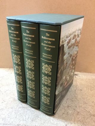 Fernand Braudel " The Mediterranean " (three Volume Set) Folio Society 2000 Rare
