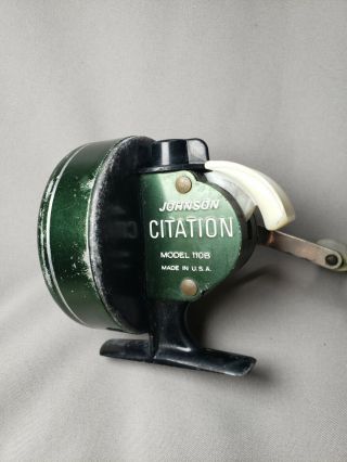 Vintage Fishing Reel Johnson Citation 110b Made In Usa.  Shipped From Usa