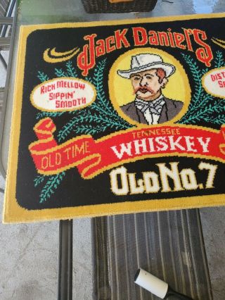 Vintage Jack Daniels Wall Rug Old No.  7 Very Rare VTG 70s collectible.  34×27 3