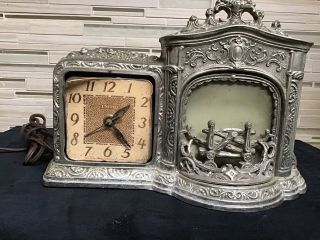 Vintage Clock Case Fireplace Parts Repair Antique