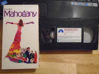 Rare Oop Mahogany Vhs Film 1975 Diana Ross Billy Dee Williams Motown Berry Gordy