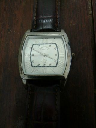 Vintage Beverly Hills Polo Watch With Leather Band And Battery