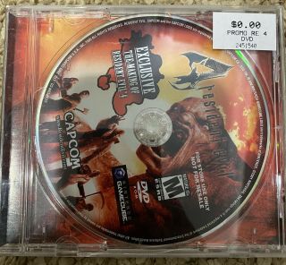 The Making Of Resident Evil 4 Dvd Gamecube Capcom Exclusive Promotional Rare