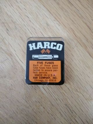 Vintage Harco Fuses Metal Top Plastic Bottom 2 Fuses Extremely Rare Great.