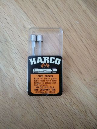 VINTAGE HARCO FUSES METAL TOP PLASTIC BOTTOM 2 FUSES EXTREMELY RARE GREAT. 3