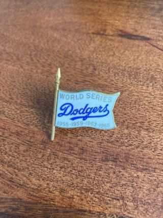 1965 Los Angeles Dodgers World Series Press Pin Baseball By Balfour Very Rare