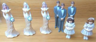 Wilton 3 Bridesmaids 2 Flowergirls Wedding Cake Toppers Bakery Craft 3 Groomsmen