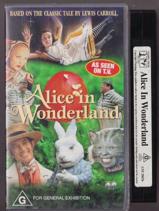 Rare Alice In Wonderland Vhs Whoopi Goldberg Ben Kingsley Cover 1999