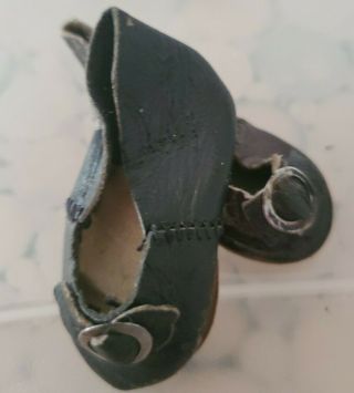 Antique 2 " Doll Shoes German Leather For German French Bisque Dolls