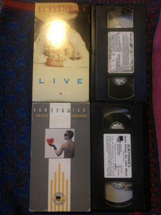 Rare Oop Eurythmics Vhs Tapes Music Video Live & Sweet Dreams 1987 Annie Lennox