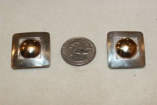 Leonard Schmallie Elegant Earring 14k And Sterling Silver Rare Navajo