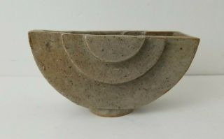 Vintage Art Deco Streamline Modern Ceramic Pottery Small Planter Vase Antique 3
