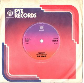 The Kinks - Apeman / Rats - Rare 7 " 45 Vinyl Record 1973