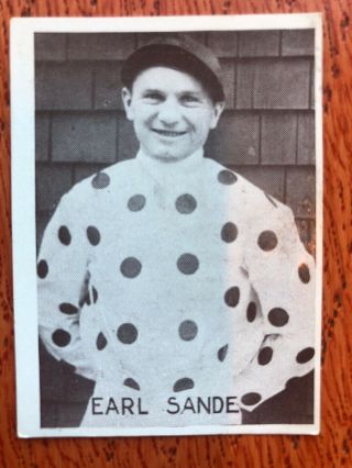 Earl Sande Jockey Tobacco Card 1920s/30s Tiedemanns Tobak Horse Riding Very Rare