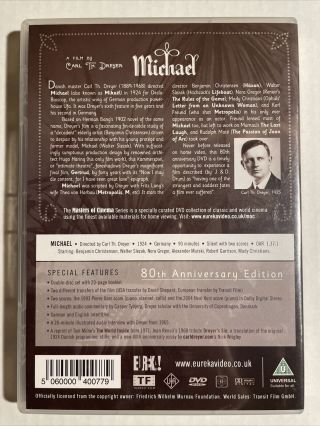 MICHAEL (DVD,  Eureka Masters of Cinema) Carl Th.  Dreyer RARE 2