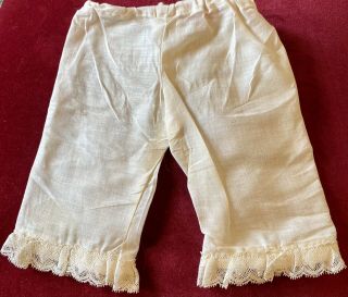 Antique Fancy Cotton Pantaloons For French Or German Bisque Doll
