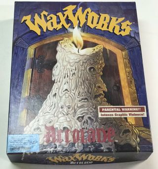 Vintage Waxworks Big Box Pc Computer Game Accolade 3.  5 Disk Complete 1992 Rare