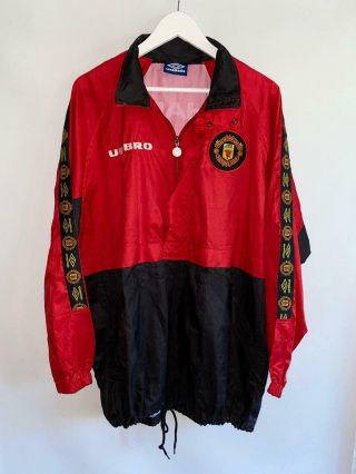 Extra Rare Manchester United Vintage Umbro 90s Windbreaker Jacket Coat / Size L