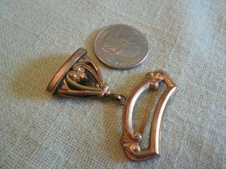 2 Antique Chatelaine Pocket Watch Fob With Hanger Old Vintage