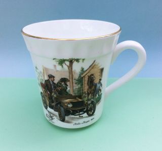 1904 Crown Staffordshire England China Antique Car Coffee Mug,  Rolls Royce Theme