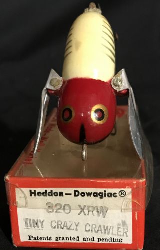 Vintage Heddon Tiny Crazy Crawler Fishing Lure Antique Tackle Box Bait Bass 320