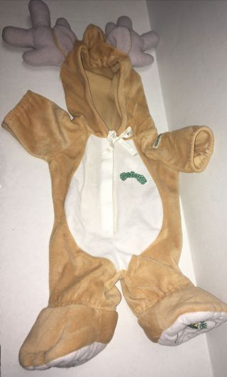 Authentic Vintage Cabbage Patch Kids Outfit Brown Teddy Bear Footed Pjs Cpk