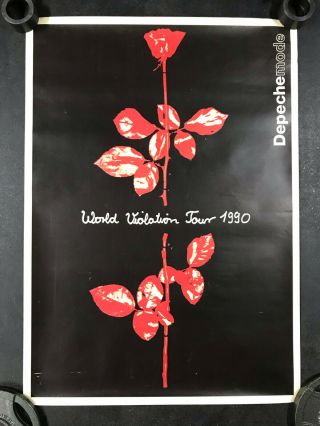 Depeche Mode 1990 World Violation Tour Poster 34 " X 24 " Rare Violator