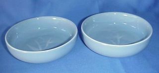 2 Rare Vintage Winfield Blue Pacific Bamboo Nappy / Dessert Bowls