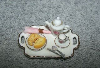 1:12 Dollhouse Miniature Porcelain Tea Set Reutter