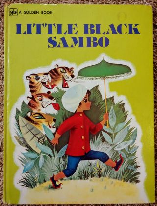 Vintage Rare Little Black Sambo Large Golden Book