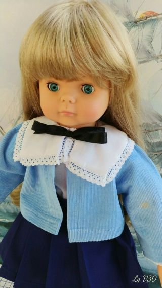 Engel Puppen Puppe Doll Blonde with Blue eyes 17 