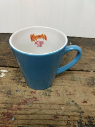Kahlua Green Anything Goes Coffee Mug Cup 1999 Blue Teal Rare Collectible