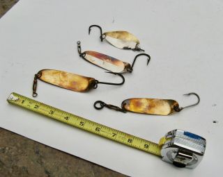 4 Vintage Spoons Wobblers Lures Andy Reekers,  Fst Alaska Salmon Fishing Size