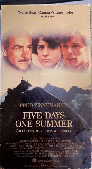 Five Days One Summer (vhs) Rare 1982 Drama Stars Sean Connery