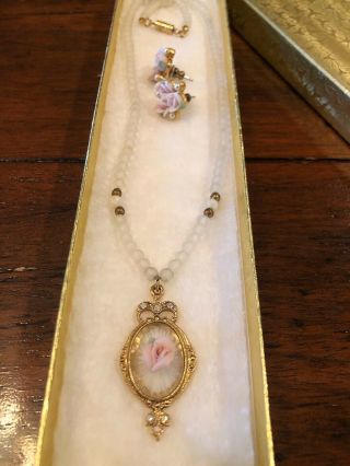 Rare Vintage 1928 Necklace/earring Set