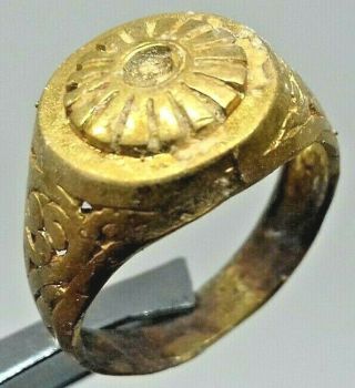 Ancient Rare Extremely Roman Bronze Ring Legionary Old Artifact Authentic