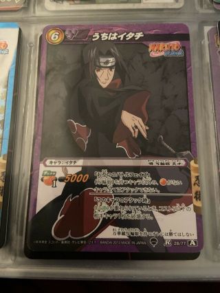 Naruto Miracle Battle Carddass Itachi Uchiha Rare 28/77 Foil Card