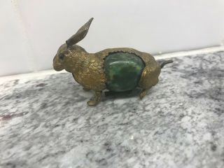 Rare Victorian Figural Brass Rabbit Tape Measure