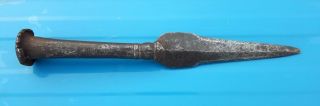 Antique Old Rare Collectible Hand Carved Mughal Spear Head Lance Dagger Point